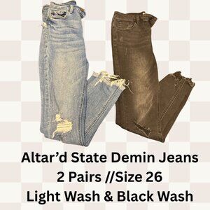 2 Pairs of Alter'd State Denim Jeans - Size 26